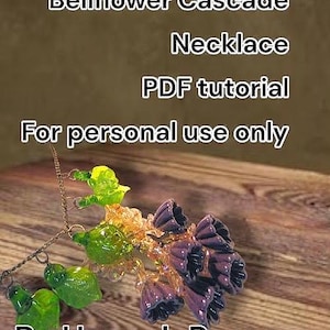 Bellflower Cascade Pendant Pattern: Wire & Beading Tutorial (Digital Download)