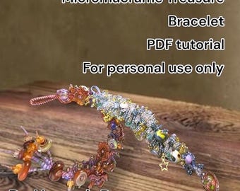 Micromacrame Treasure Bracelet Tutorial: Beading & Knotting (PDF Pattern)