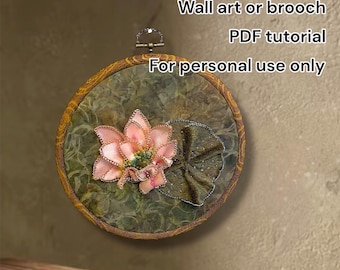 Lotus Blossom Beading Pattern: Seed Bead Embroidery & 3D Fiberarts (PDF Tutorial)