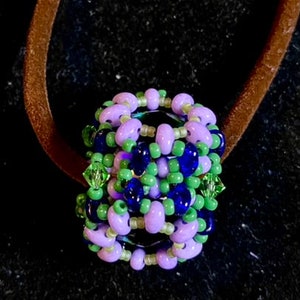 NEW Bead Tutorial 3 Sided Beaded Bead Tutorial Intermediate Beaded Pendant RAW & netting pattern instructions Hannah Rosner Designs image 3