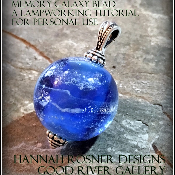 Memory Bead with Ashes Glass Focal Tutorial - Hannah Rosner Lampwork Soft Glass (104COE) - Intermediate Level lampworking instructions