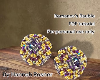 Beading Instructions - Romanov’s Bauble Russian Treasure or Bracelet advanced level pattern tutorial DIY by Hannah Rosner - Jumble Bead