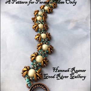 Bead Tutorial - Hummingbird Nest Tutorial - Seed Bead & Czech Glass Intermediate Beaded Bracelet pattern instructions - Hannah Rosner