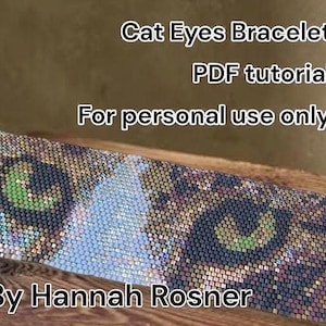Patroon Cat Eyes-kralenarmband: weefgetouw en vierkante steek (pdf)