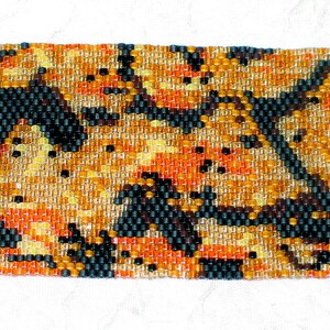 Peyote Beading Pattern Lasceaux Caves Petroglyphs Beaded Bracelet peyote stitch intermediate tutorial instructions by Hannah Rosner Designs image 5