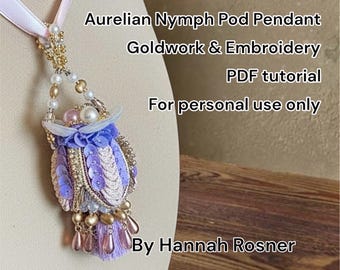 NEW CENTERPIECE FOR Aurelian Nymph Pod 3d goldwork and beaded pendant.  Lucite, plastic & rhinestone.  Please choose your style.