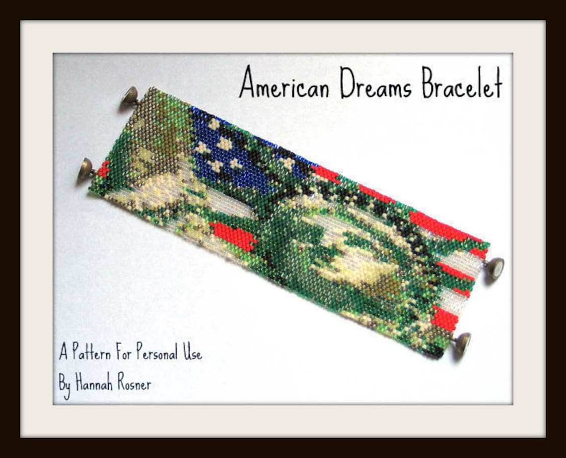 Bead Pattern American Dreams Beaded Bracelet Tutorial Instructions