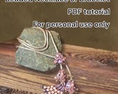 Peyote Stitch Beading Pattern - Champagne Dreams Jewel pendant bracelet necklace TUTORIAL Instructions - Hannah Rosner Designs Intermediate