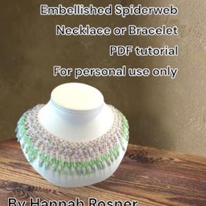 Beaded Spiderweb Bracelet/Necklace Pattern: Seed Bead Tutorial (PDF)