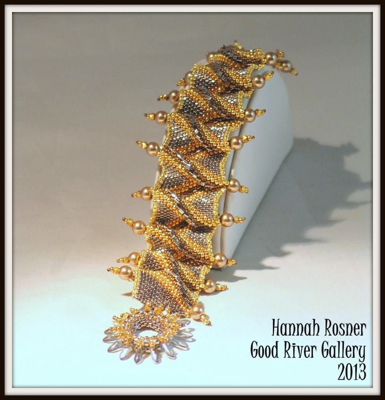 Peyote Stitch Bead Pattern Royal Ruffles Beaded Bracelet Tutorial