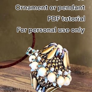 Bead Tutorial: Dragon's Egg Pendant or Phone Holder Pattern (PDF)