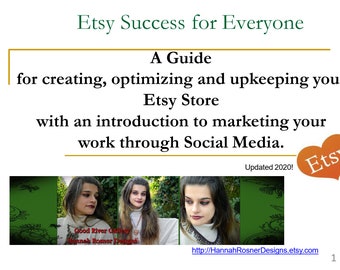 Just Updated - Etsy Success for Everyone & Social Marketing Like a Pro - Sell Successfully TUTORIAL INSTRUCTIONS ebook Hannah Rosner Designs