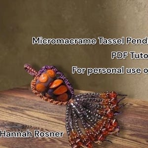 Micromacrame Lampwork Tassel Pendant Pattern: Beaded Fringe Tutorial (PDF)