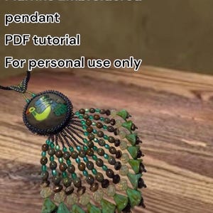 Bead Embroidery Anleitung: Fransen Anhänger (PDF Download) Bild 1