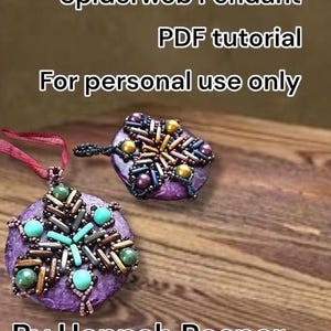 Spiderweb Donut Pendant Bead Tutorial: Netted Beading Pattern (PDF)