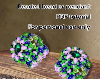 Beaded Pendant Tutorial: 3-Sided Design, Intermediate Level (PDF Pattern)
