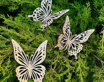 Ensemble SVG papillon 3D, fichiers découpés au laser, art mural (téléchargement numérique)