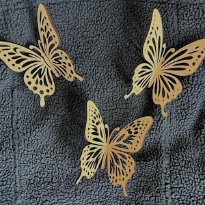 Bundle 3D papillon 3 fichiers découpés au laser, décoration de maison et de jardin fichiers découpés au laser, 3D papillon Art SVG, papillon en bois