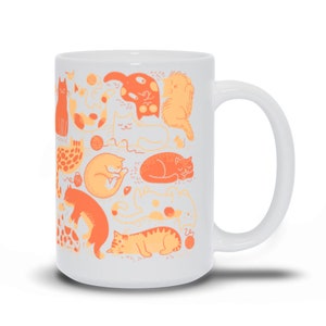 Sleepy Cats Mug, Orange Cat Mug, Cat Cup, Cat Lover Gift, Crazy Cat Lady, Cat Lady, Cat Dad Mug, Funny Cat Mug, Orange Cat Coffee Mug