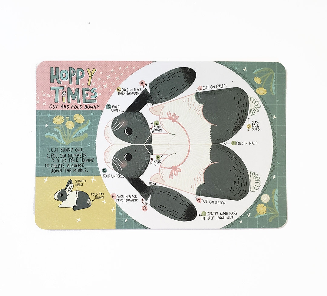 Rabbit Card, Pink and Blue Retro Rabbit Card, Funny Bunny Valentines ...