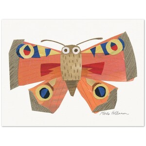 Peacock Butterfly Collage Print 45x60 cm / 18x24″