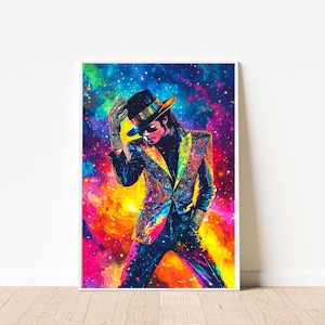Michael Jackson Wall Art, Michael Jackson Ready to Hanging, Vintage Large Wall Art,Michael Jackson Livingroom Decor,Michael Jackson Wall Art