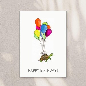 Funny Turtle Birthday Card, Humor-Cute Birthday Card, Animal Card, Friend-Family Gift, Printable-Digital Card, DIY Birthday Card