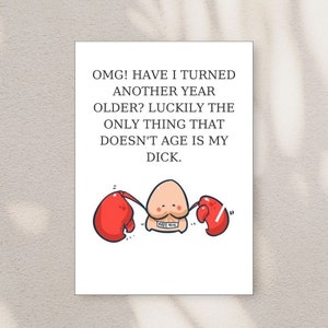 Funny Birthday Card, Gift for Husband-Boyfriend, Humorous Card, Birthday Party Card, Birthday Greeting, Gift for Him, Digital Download
