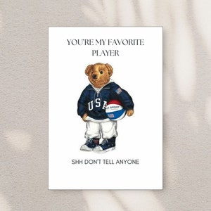 Basketball Card, Cute Birthday Card, Team Card, Funny Sports Notes, Basketball Gift Card, Game Day, Gift for Him-Her, Digital Card