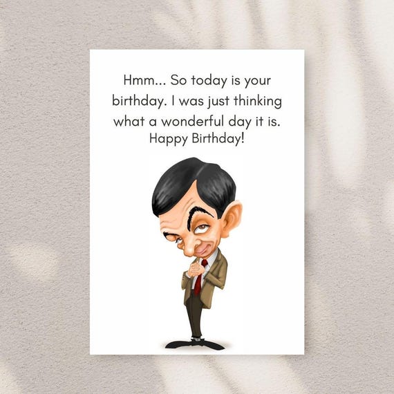 Happy Birthday To My Favourite Human Bean Card - Favourite Human Bean Funny Card - Kawaii Card - Food Pun Birthday Card - Funny Birthday Card