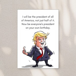 Funny Trump Birthday Card, Trump Birthday Gift, Trump Joke-Themed-Supporter Card, Trump Birthday Print, Trump 2024 Card,Greeting Card