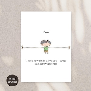 Alles Gute zum Muttertag, Muttertagsgruß, Karte für Mama, Ich liebe dich Mama Karte, Muttertagsgeschenk, digitaler Download, beste Mama aller Zeiten