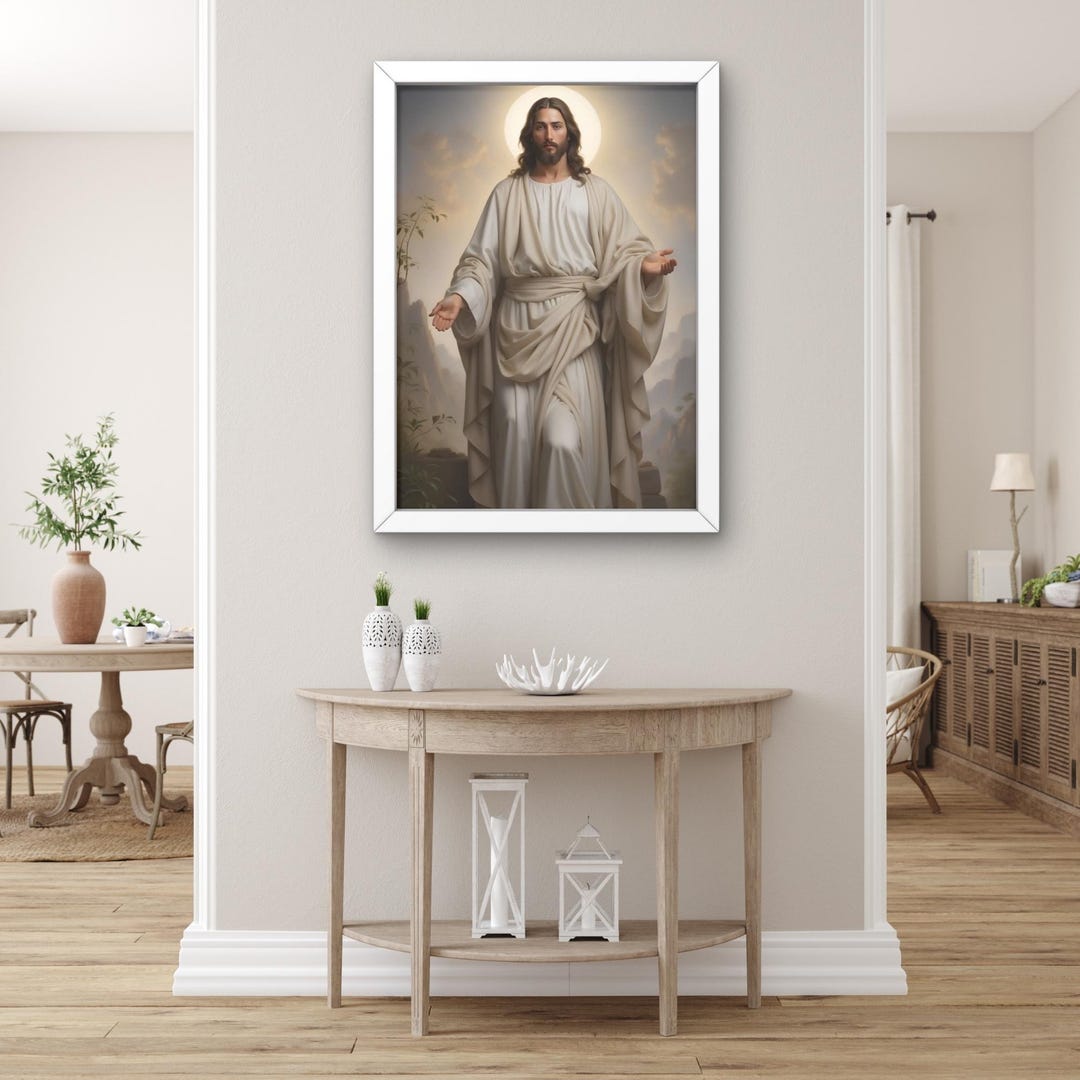 Jesus Christ Sacred Wall Art, Christian Religious Canvas Print, Holy ...