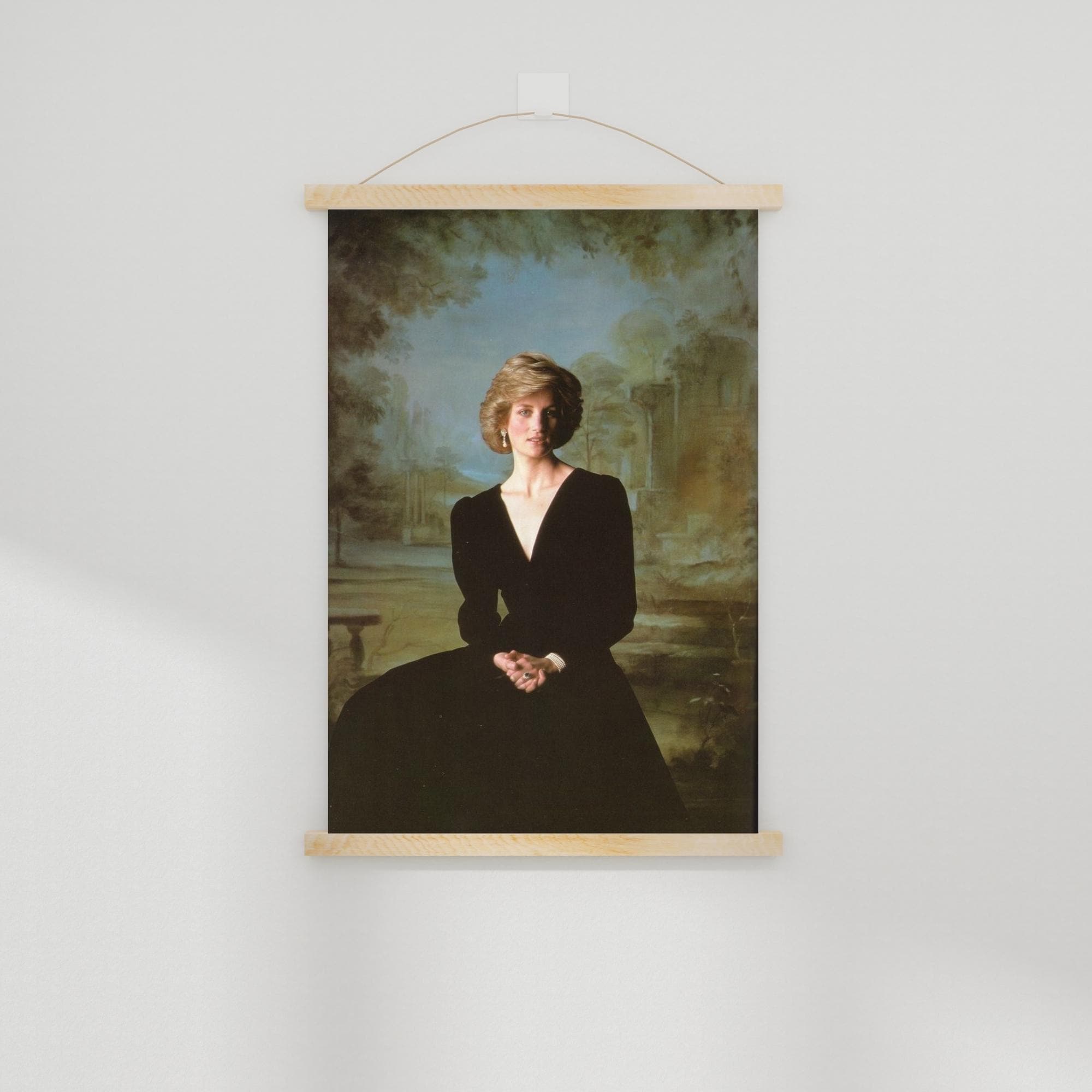 Vintage Princess Diana Portrait – Royal Icon Canvas Wall Art