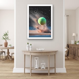 Tennis Ball Wall Art | Minimalist Sports Poster | Modern Tennis Decor | Game Set Match Canvas | Athletic Room Wall Art,Gift for Tennis Lover