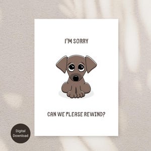I’m Sorry Card, Apology Card, Forgiveness Card, Rewind Card, Regret Card, Make Amends Card, Forgive Me Card, Funny Sorry Card