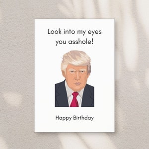 Trump Birthday Card, Funny Trump Card, Birthday Gift, Trump 2024 Card, Political Humor Card, Trump Party Card, Digital Download