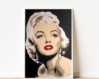 Marilyn Monroe Wall Art, Marilyn Monroe Ready to Hanging, Vintage Large Wall Art, Marilyn Monroe Livingroom Decor, Marilyn Monroe Gifted Art