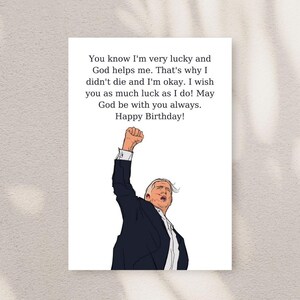 Trump Birthday Card, Political Birthday Card, Trump Supporter Card, Trump Joke Card, Trump Greeting, Trump Birthday Gift, Trump 2024