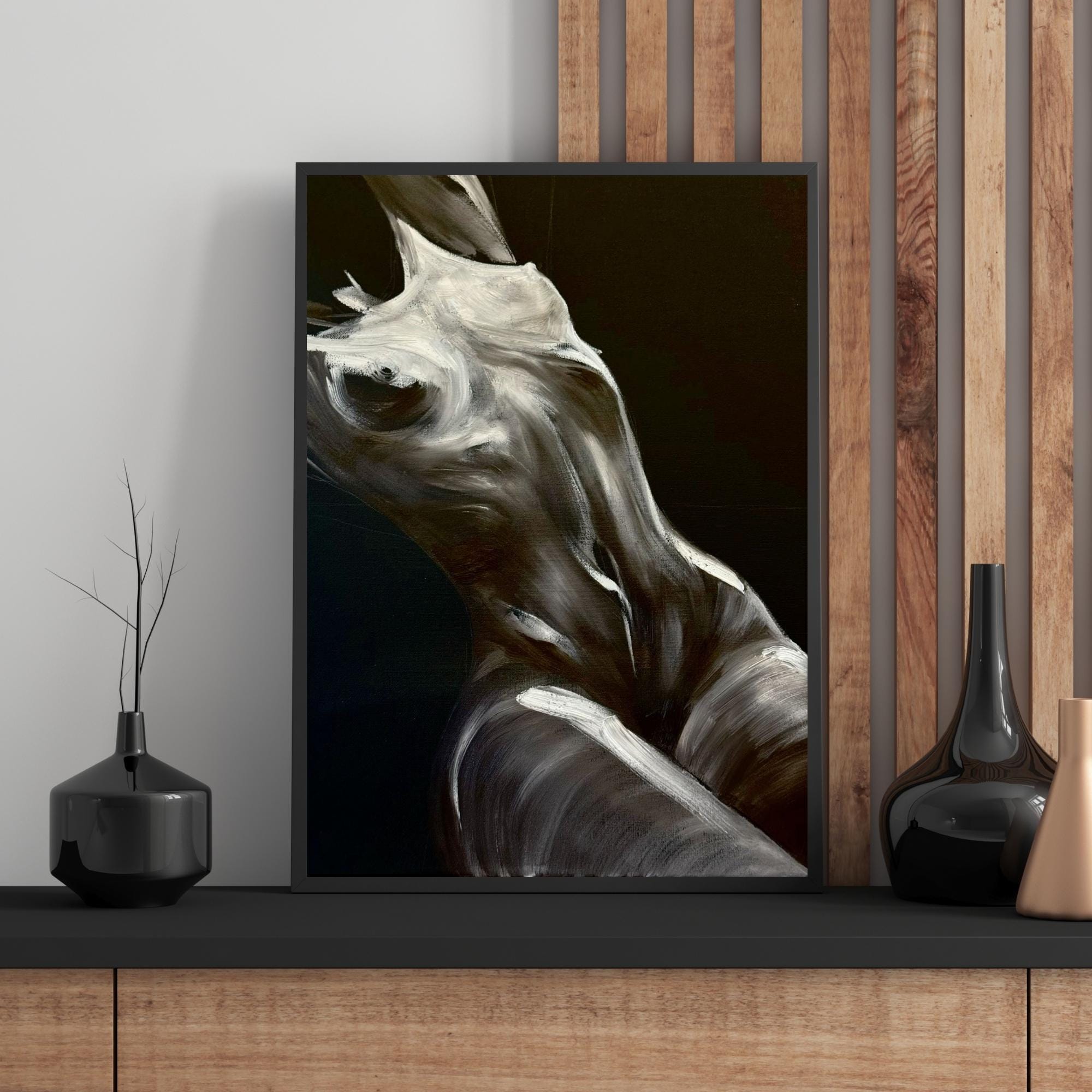 Abstract Silhouette Canvas, Woman Body Art, Modern Wall Art Canvas ...