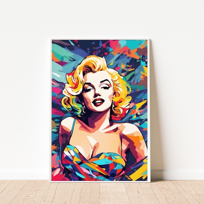 Colorful Marilyn Monroe Wall Art – Pop Art Style Canvas – Iconic Retro ...