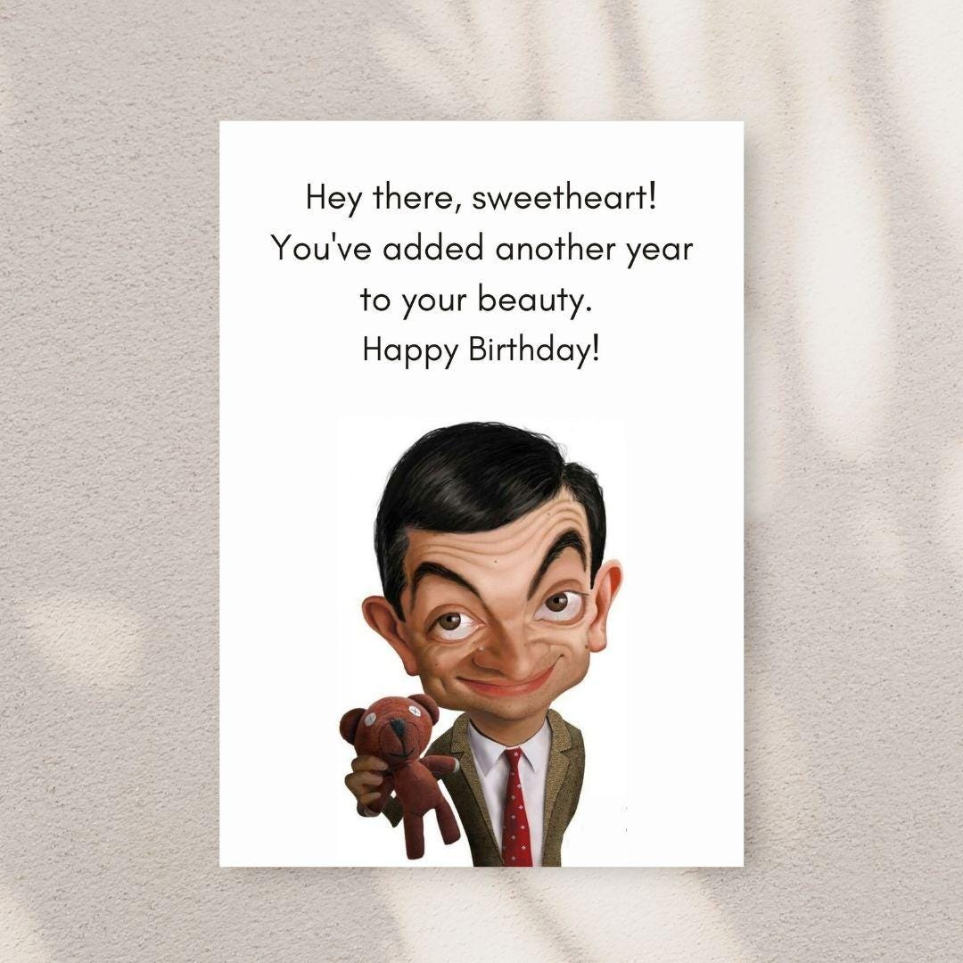 Funny Birthday Card, Greeting, Birthday Gift, Mr