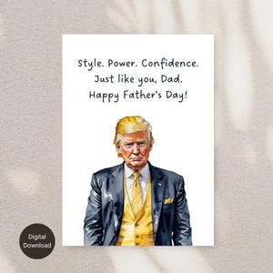 Lustiger Vatertag, Trump Dad Karte, Trump Gruß, Trump Humor Karte, Geschenk für Papa, lustige politische Karte, digitale Vatertagskarte