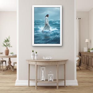 Jesus Wall Art – Divine Savior Wall Print – Religious Christian Decoration – Catholic Spiritual Gift – Holy Art for Prayer Room or Church