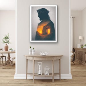 The Divine Mercy of Jesus | Christian Wall Art | Modern Christian Art | Sacred Heart | Faith-Based Decor | Canva Wall Art | Catholic Art