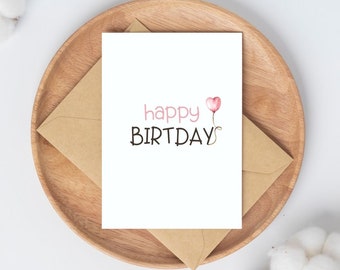 Happy Birthday Card, Birthday Gift Card, Gift for Family