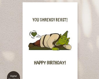 Shrek - Geburtstagskarte - Fan Karte - Zitat oder Blanko Karte - Alle Anlässe - Digital Download - Humor Shrek Karte - Shrek Gruß