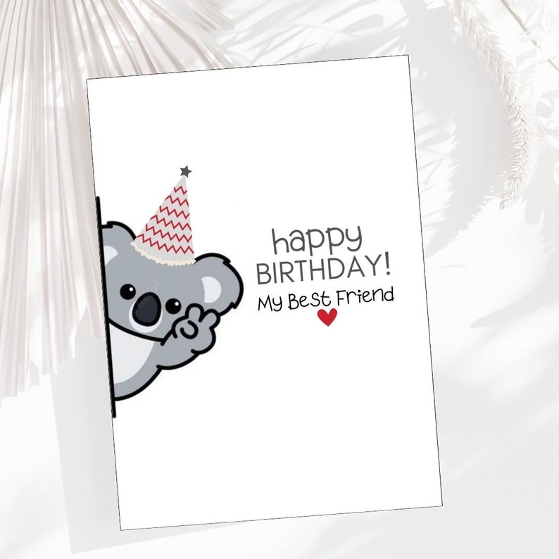 Funny Koala Card, Best Friend Card, Birthday Koala Card, Funny Animal ...