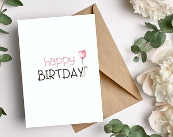 Happy Birthday Card, Birthday Gift Card, Gift for Family