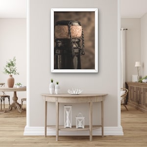 Rustic Wine Bottle Wall Art – Vintage Bar Decor - Wine Lover Decor - Neutral Art Print - Elegant Wall Art - Home Bar Decor - Minimal WineArt